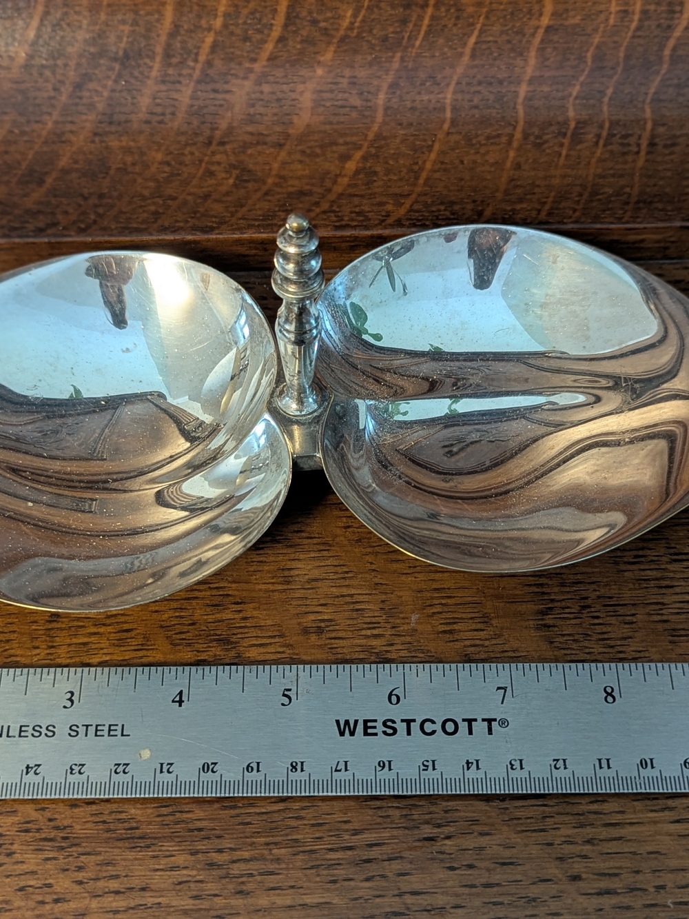 F.B. Rogers Silver Co. Double Leaf Serving Dish Footed Candy Nut Bowl